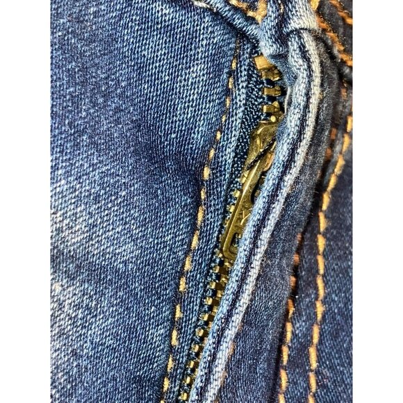 No Boundaries Womens Denim Shorts 19 High Rise Stretch Blue Jean Button Fly Cuff - Picture 3 of 8